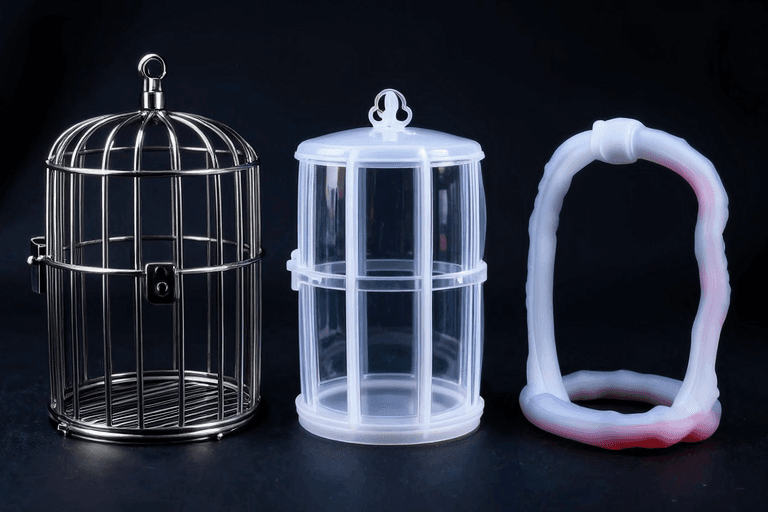 金属・樹脂・シリコン——チャスティティケージの素材、きみならどれにする?