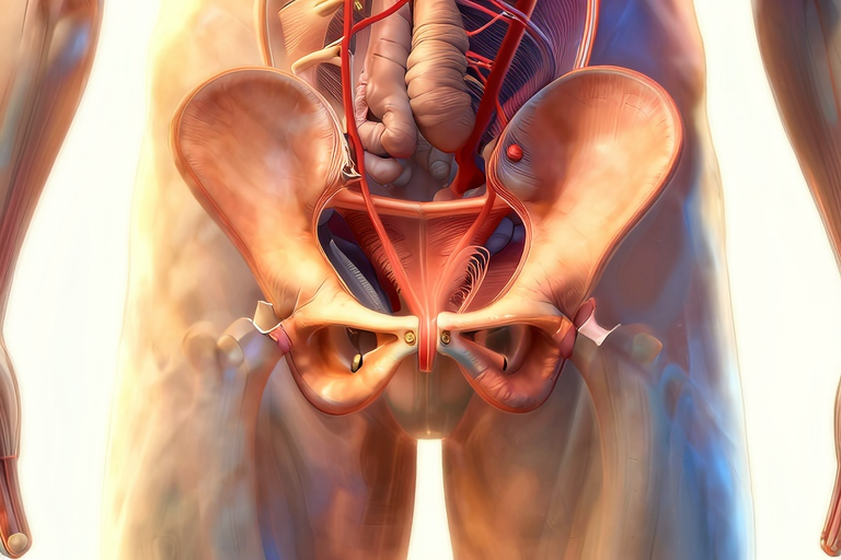 前立腺の位置を示す解剖図