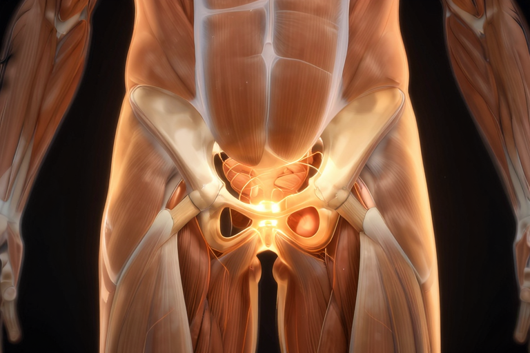 骨盤底筋の位置と前立腺の関係——解剖学的なイラスト図解