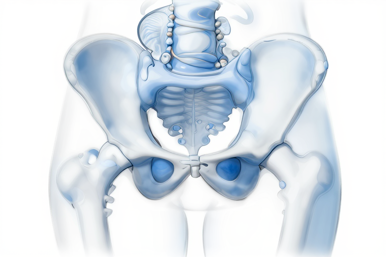 前立腺の位置と神経経路——解剖学的な断面図イラスト