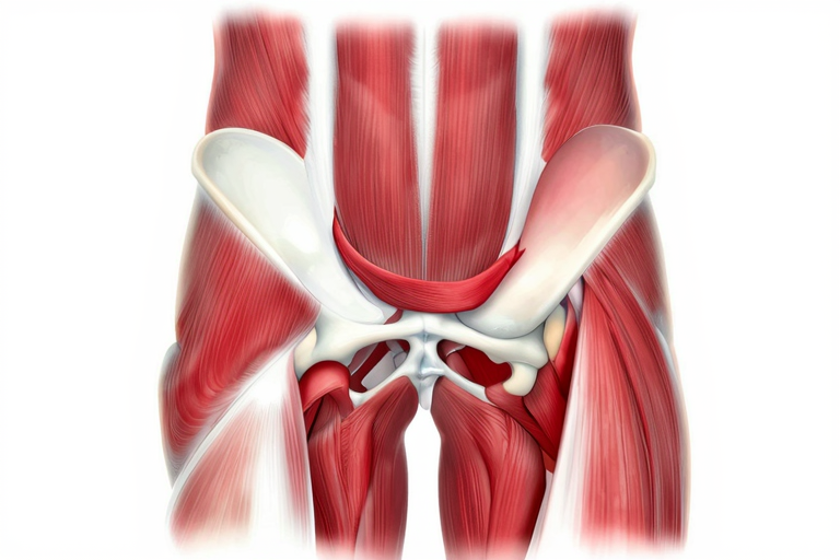 骨盤底筋(PC筋)の解剖学的位置図