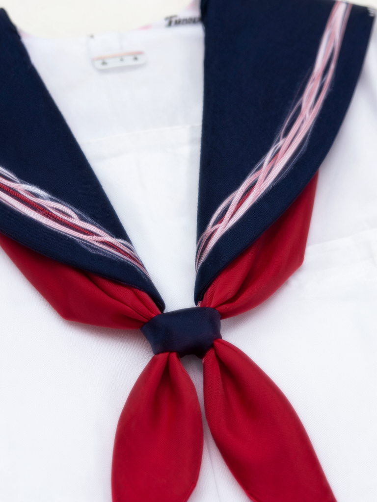 セーラー服の構造——大きな襟とV字ネックライン