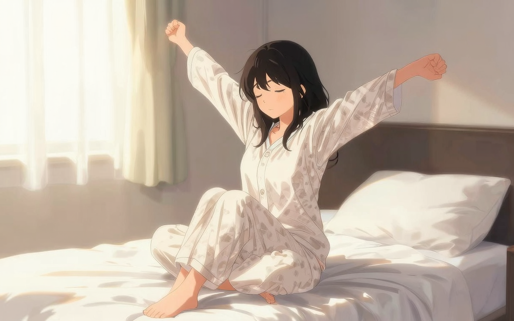 朝は普通に起きられた。ただし夜中に2〜3回浮上している