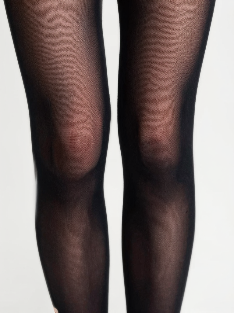 黒タイツのデニール別視覚効果比較