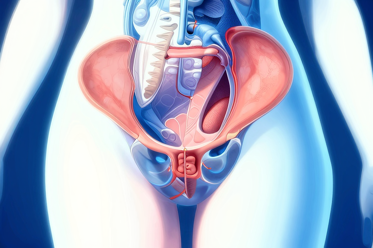 骨盤神経経路の解剖図
